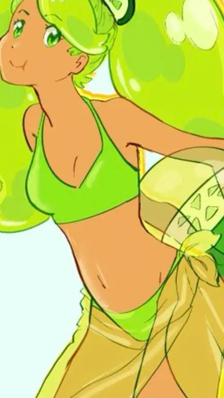 ai character: lime cookie background