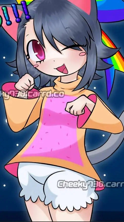 ai character: Nyan cat background