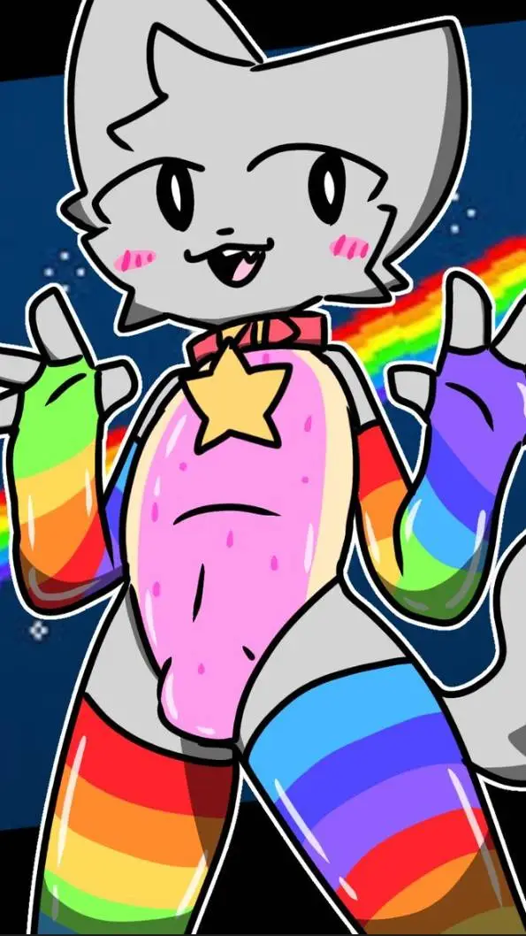 ai character: Nyan cat background