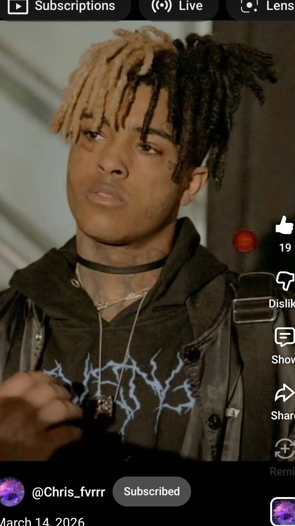 ai character: xxxtentacion  background