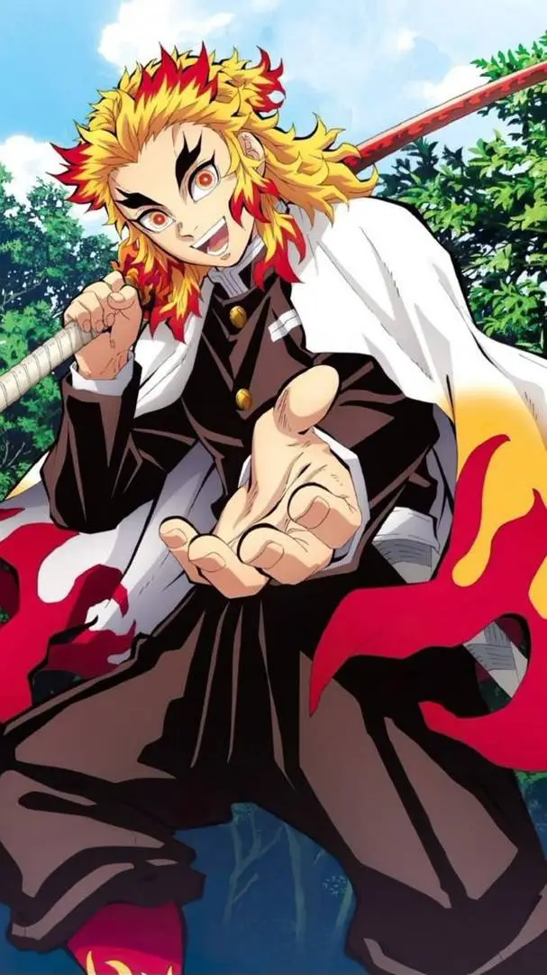 ai character: rengoku 💗💍👘 background