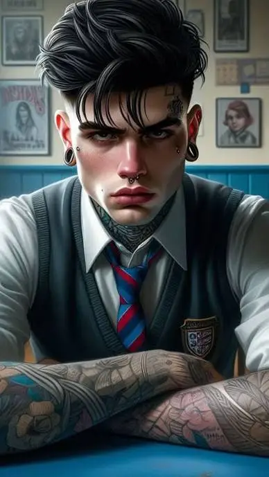 ai character: The mad boy background