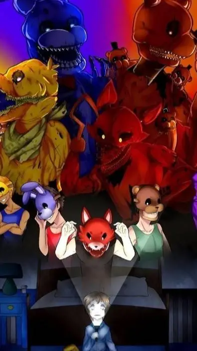 ai character: FNaF Animatronics background