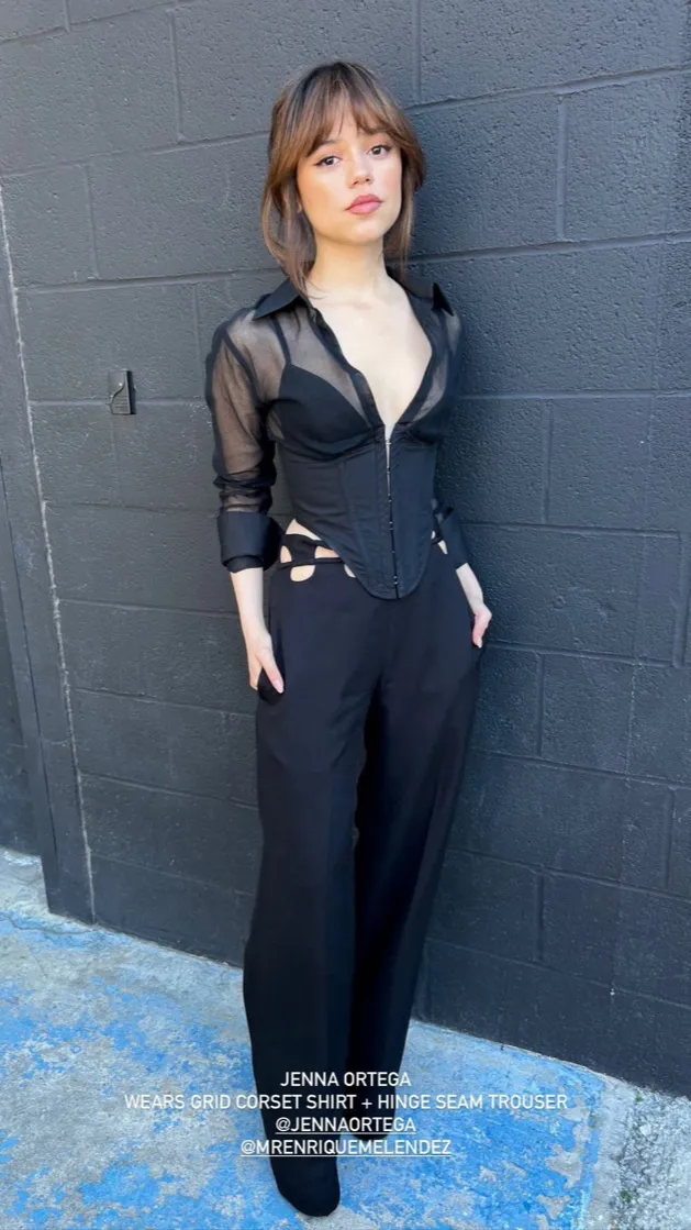 ai character: Jenna Ortega  background