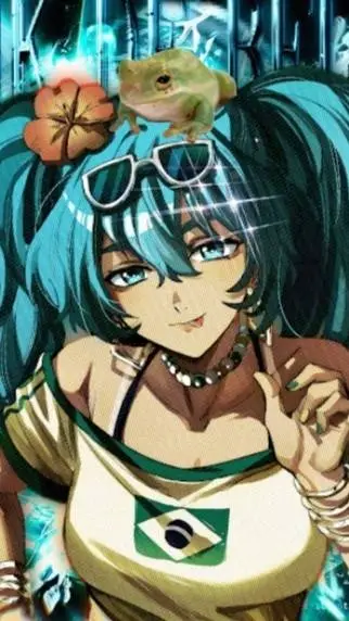 ai character: Miku brasileña background