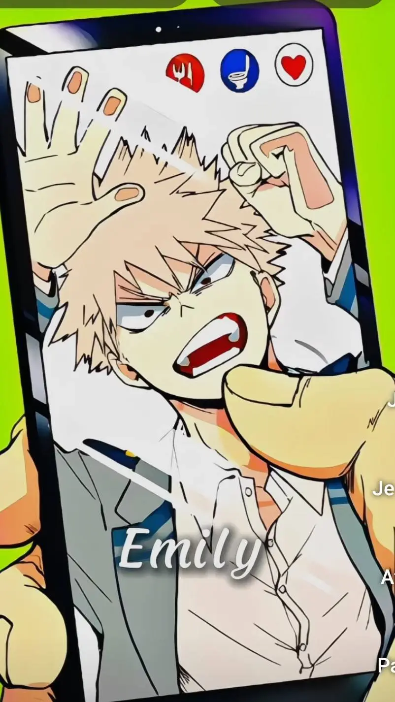 ai character: bakugo téléphone background