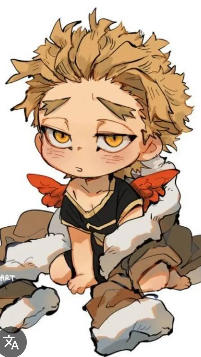 ai character: bébé Hawks  background