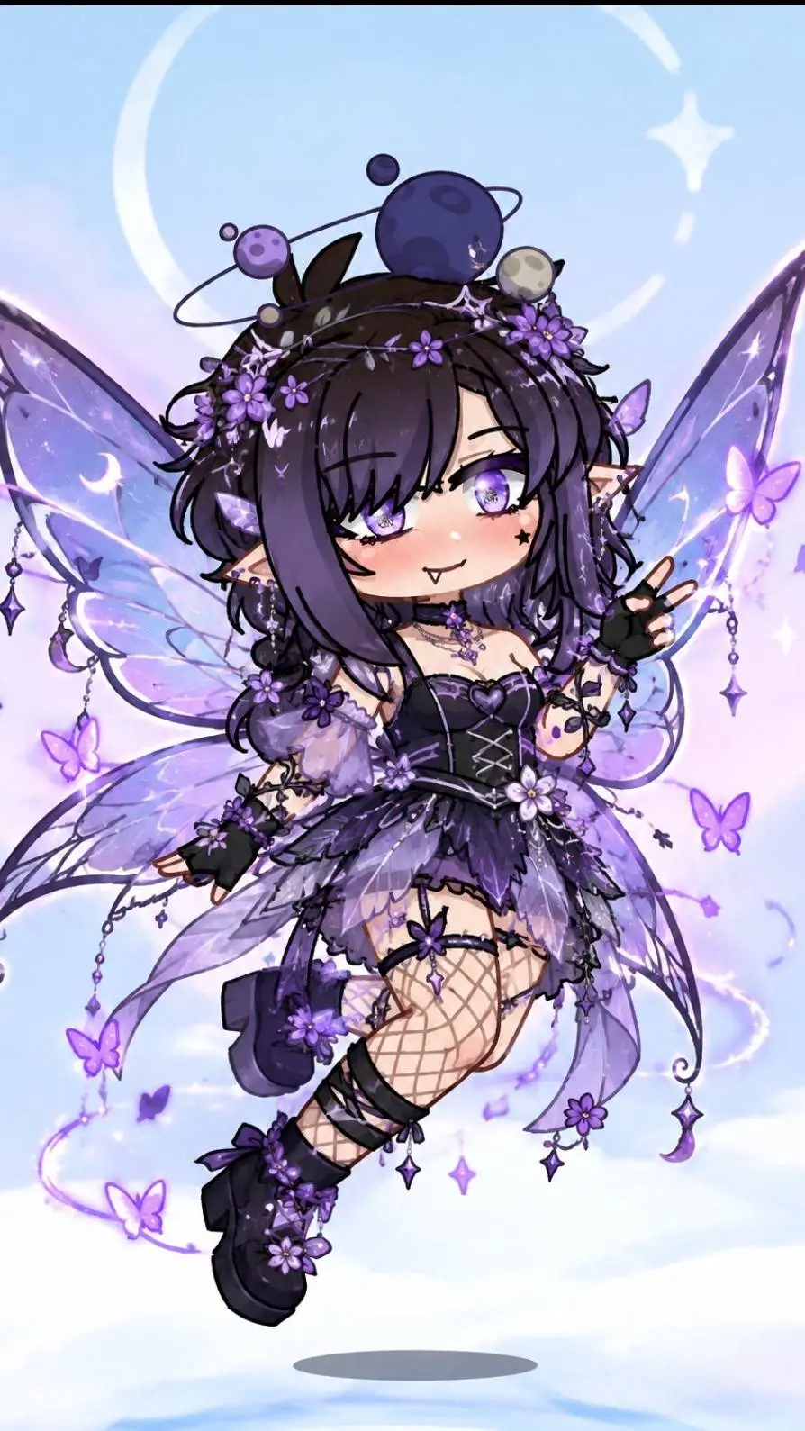 ai character: fée  background