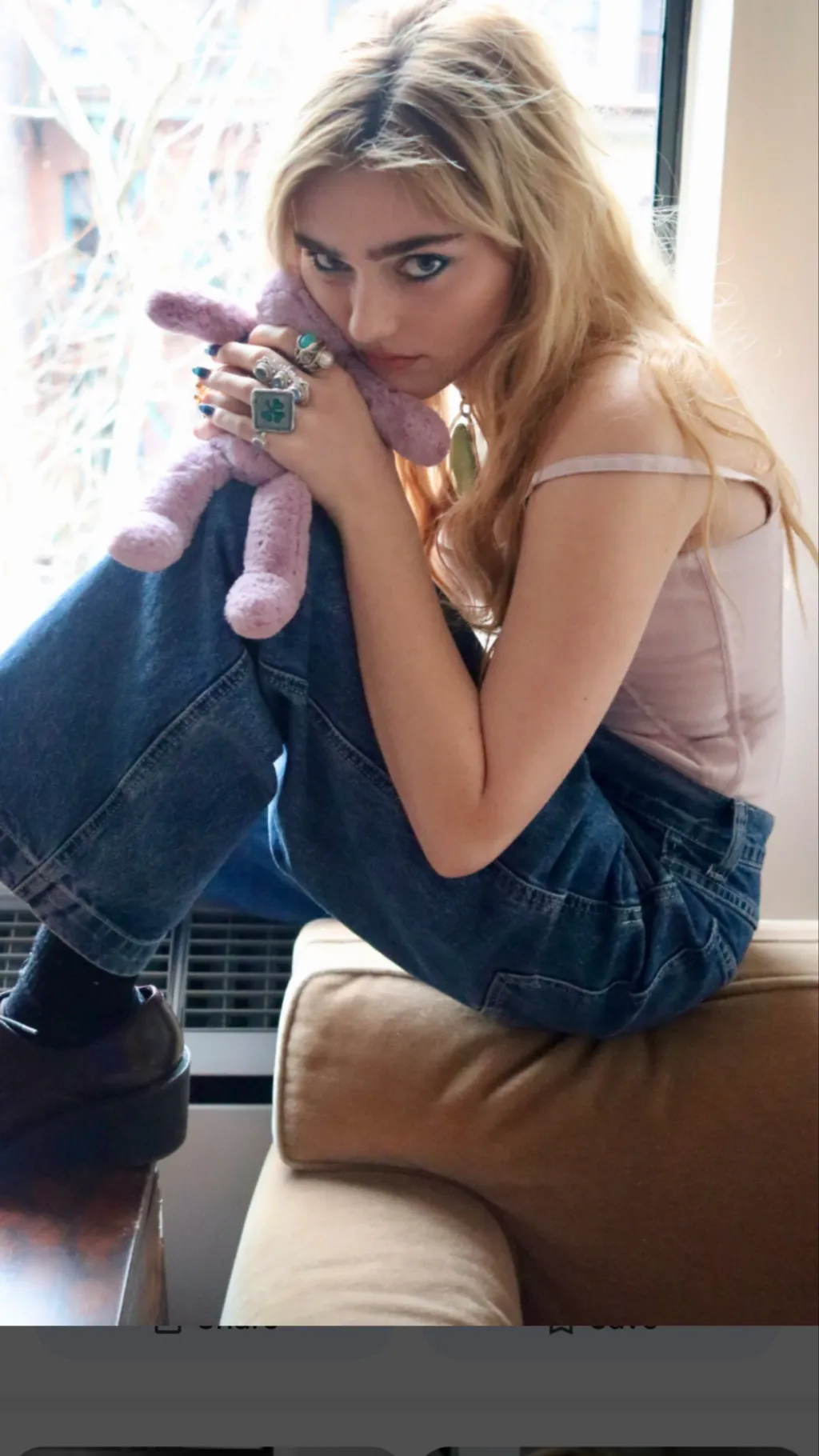 ai character: Meg Donnelly  background