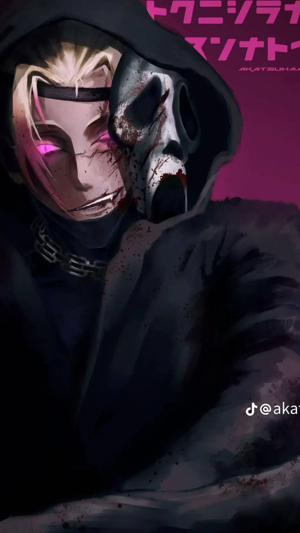 ai character: shidou ghostface  background