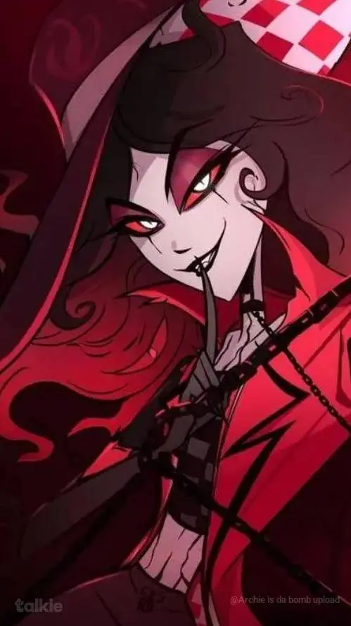 ai character: Roo/Eve 🍎🖤♥️🔥🩸 background