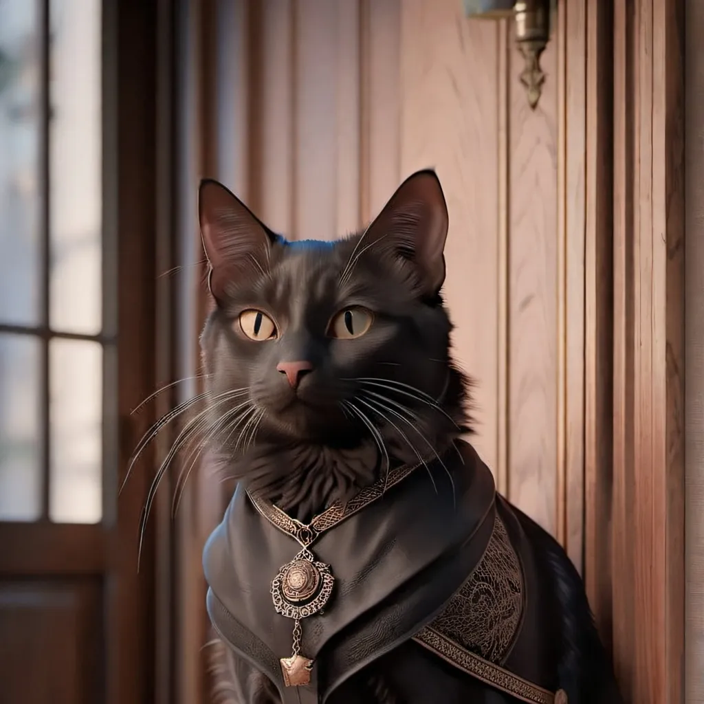 chat with ai character: black cat