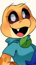 ai character: Coral crocodile background