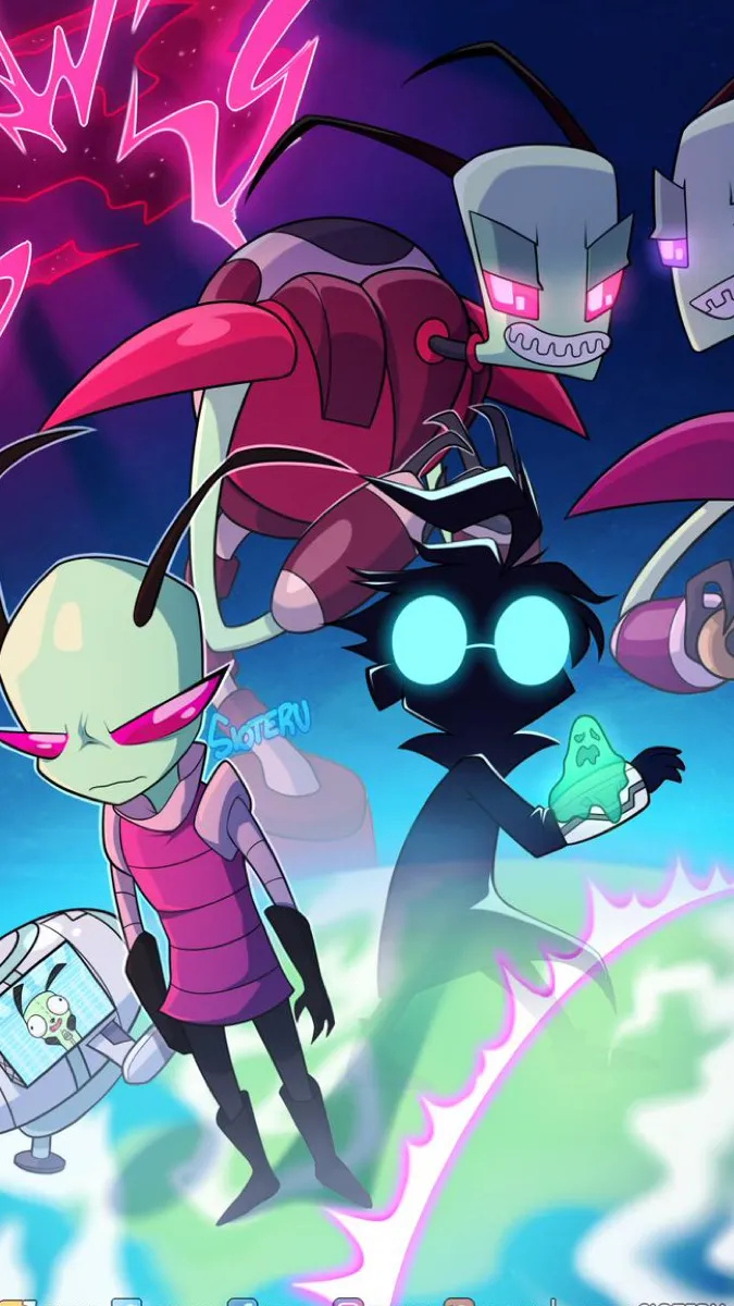 ai character: 💜Zim👽 background