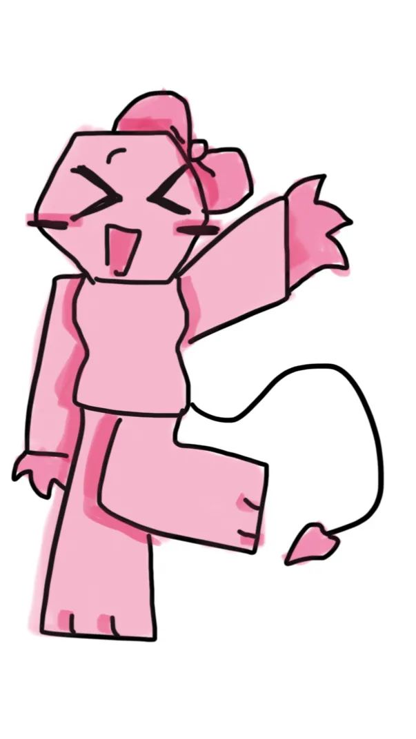 ai character: pr3ty x bluudude background