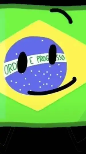 ai character: Brazil flag background
