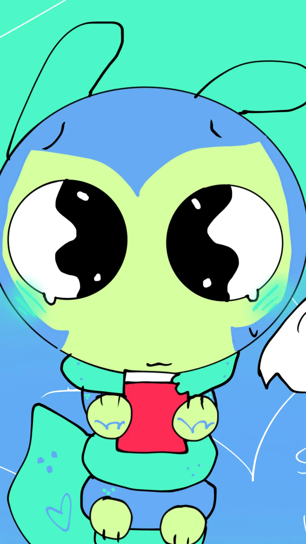 ai character: SQUIRM!! NEW TOON background