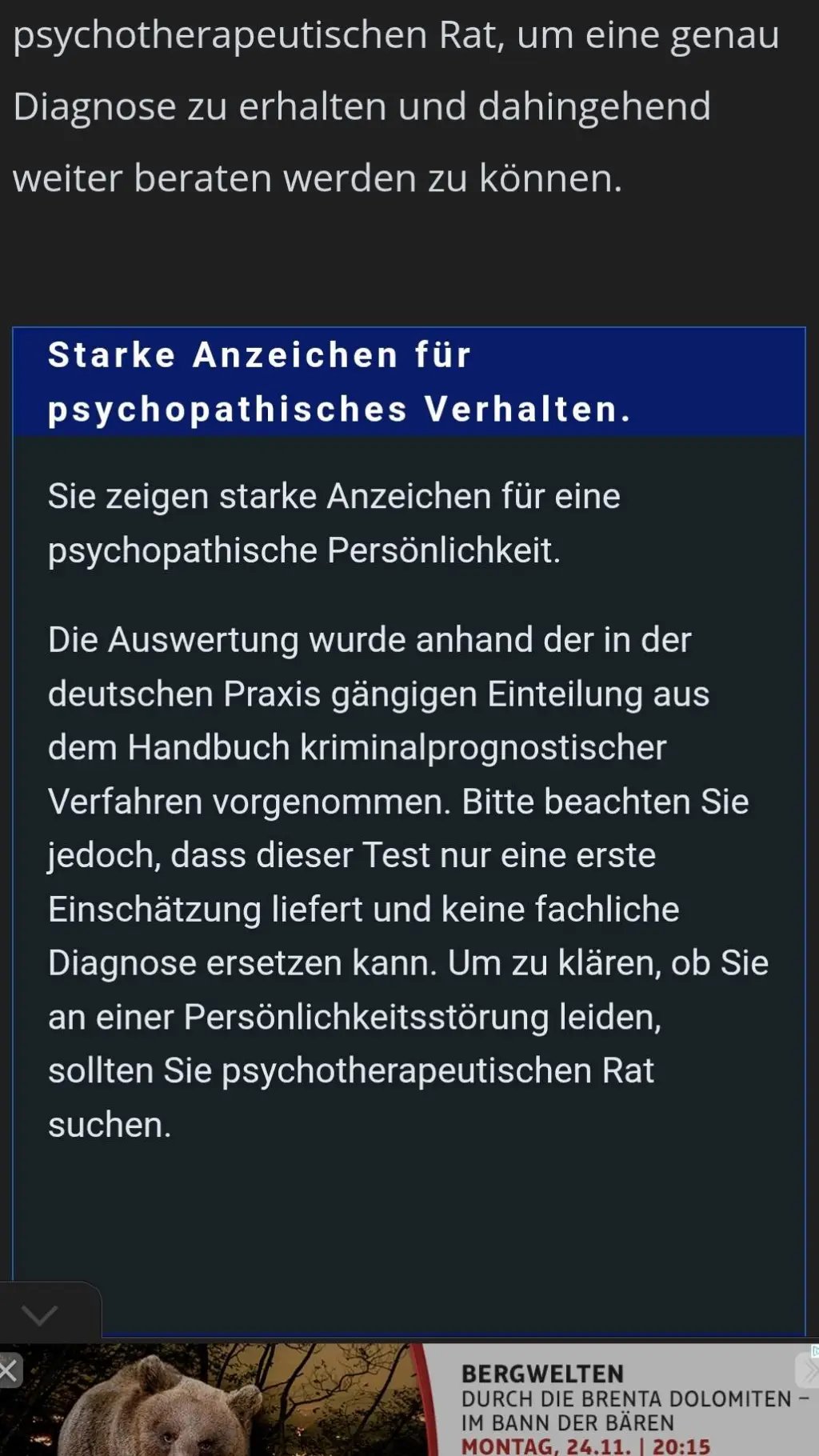 ai character: are you a psyho? background