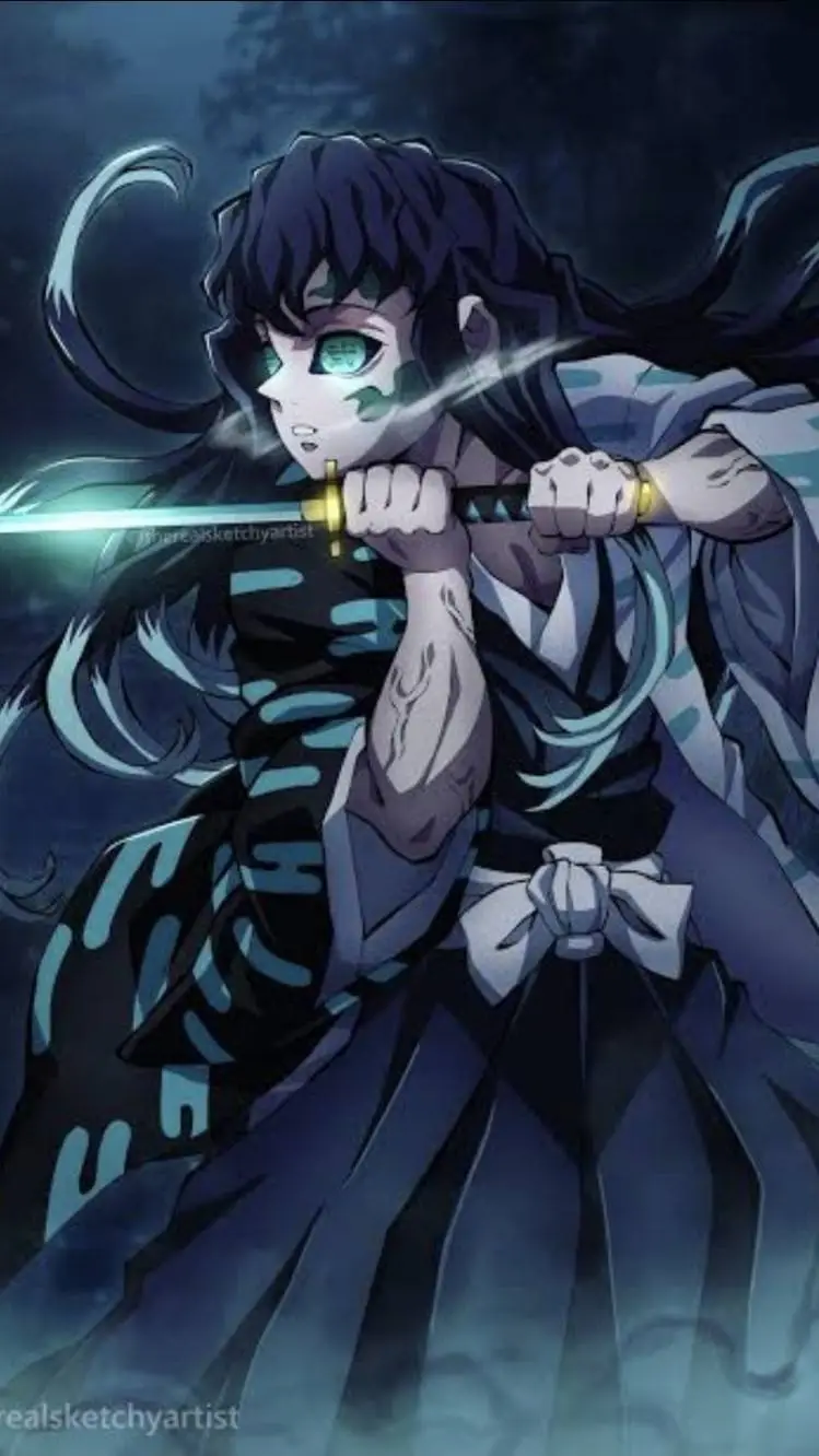 ai character: Demon muichiro 1 background