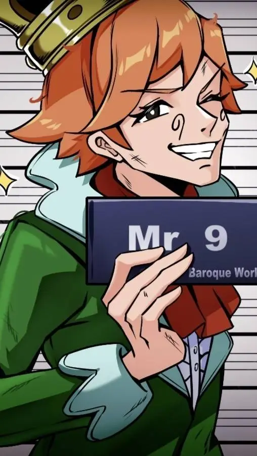 ai character: Mr9 x Zoro x Sanji background
