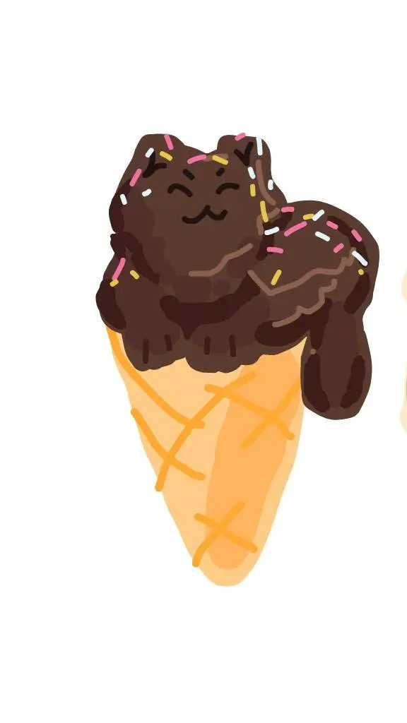ai character: chocolate kitty background