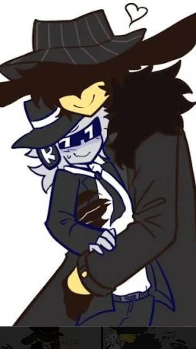 ai character: doublefedora  background