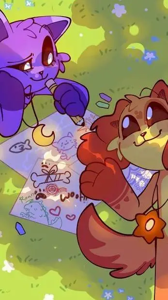 ai character: Catnap x Dogday  background