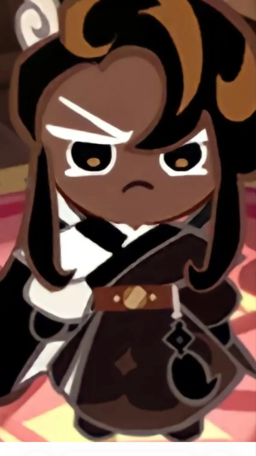 ai character: caramel arrow background