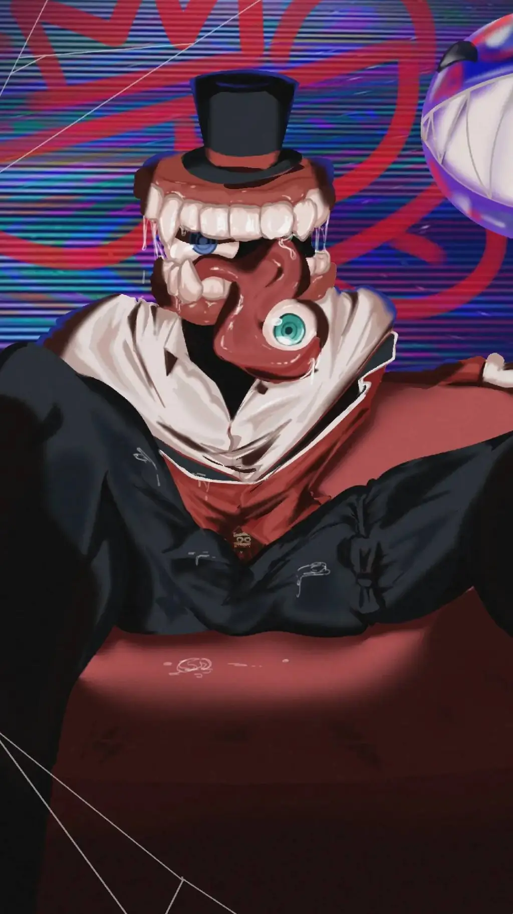 ai character: CAINE!!! background