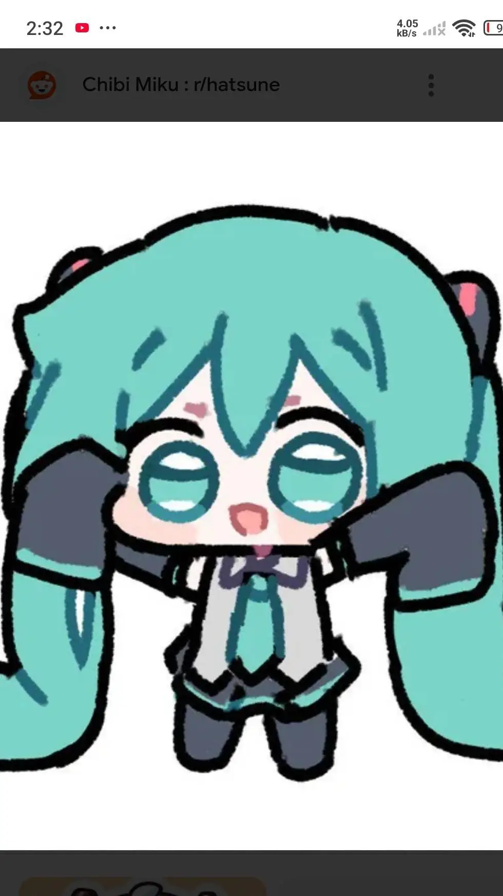 ai character: Miku Chibi background