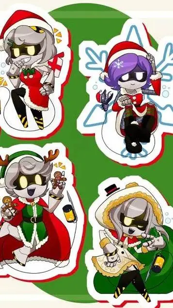 ai character: XMAS Murder Drones background