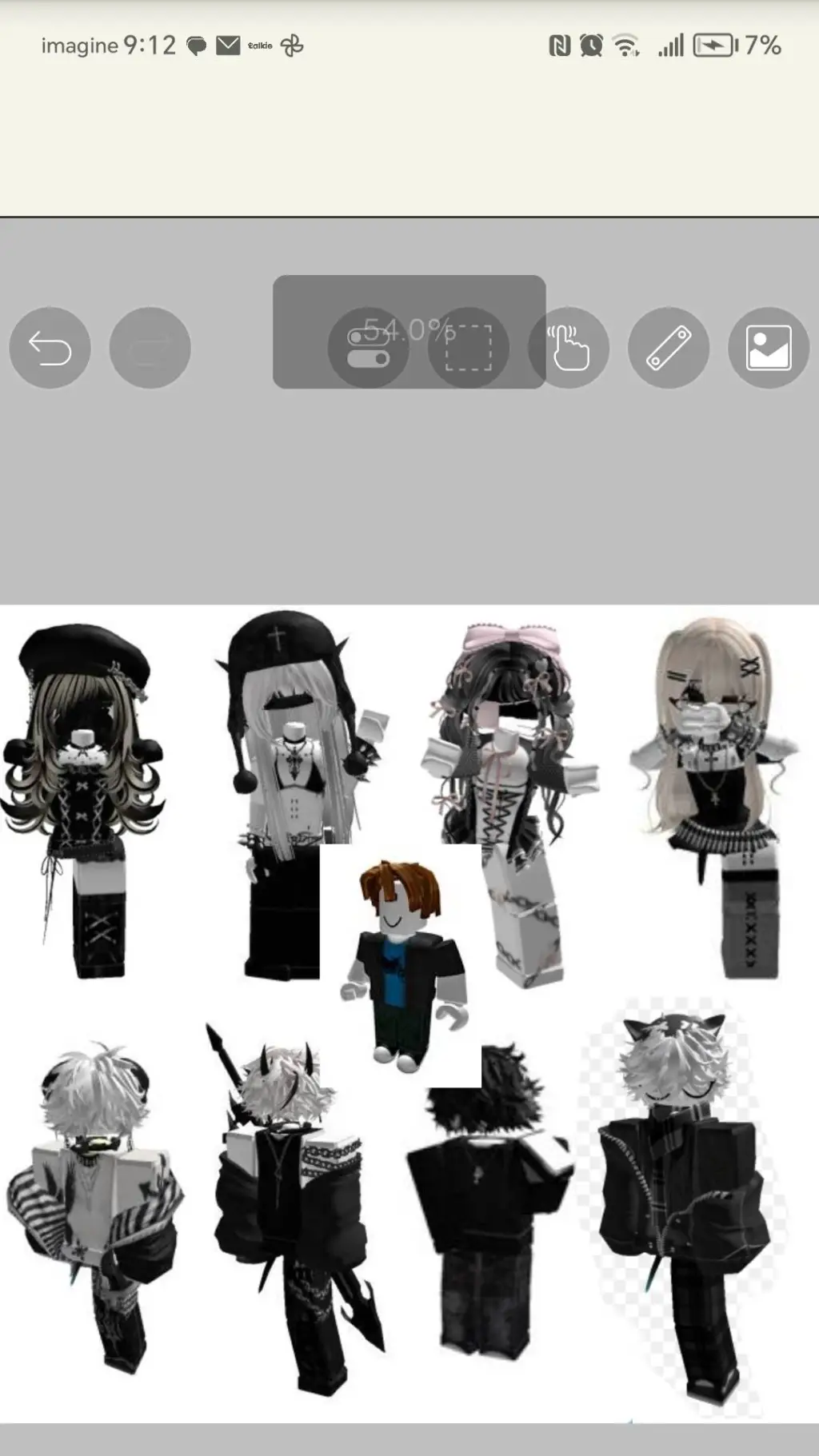 ai character: Roblox gc pick me background