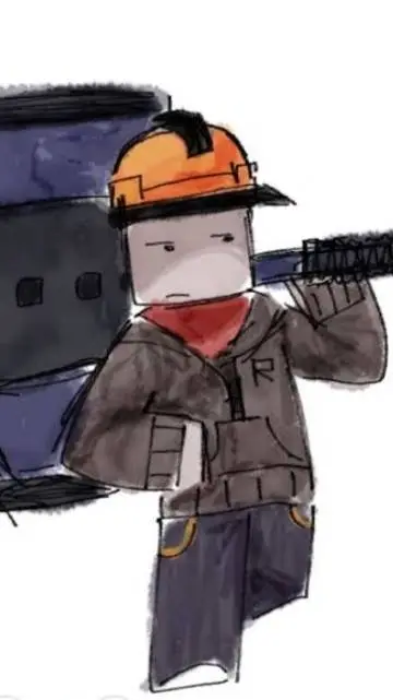 ai character: builderman background