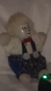 ai character: clown doll  background