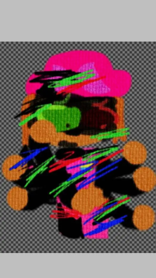 ai character: rosita glitch..... background