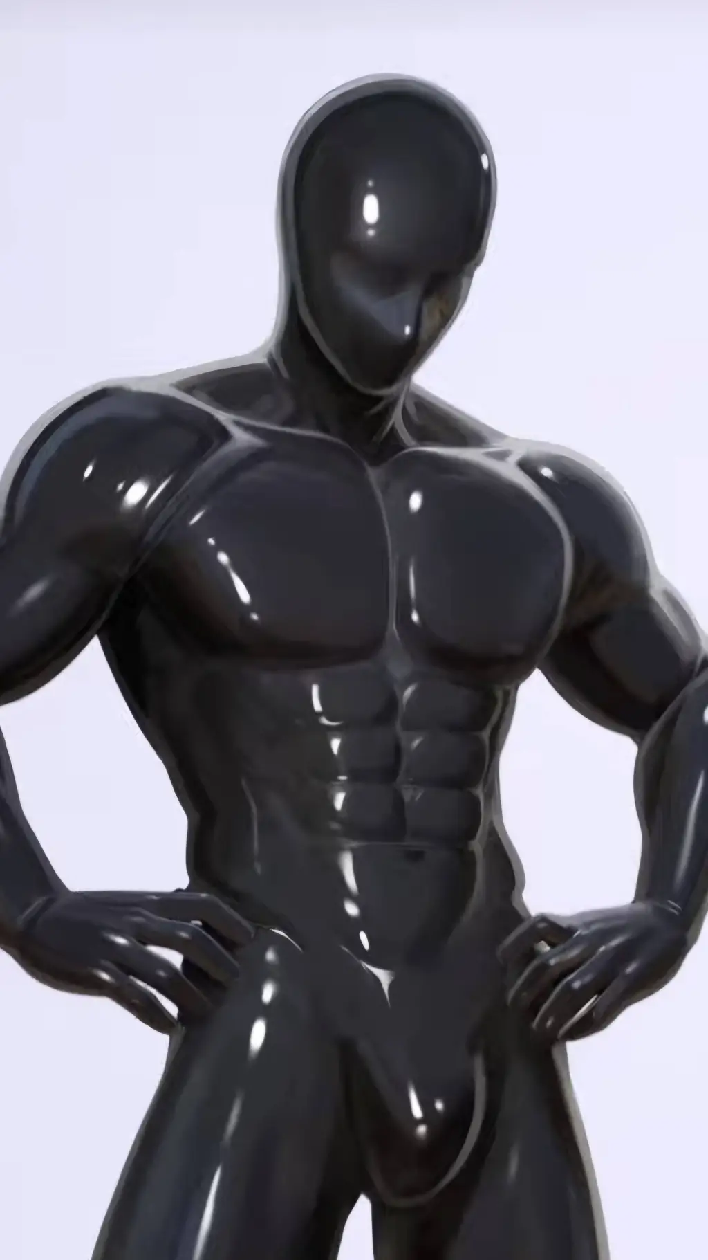 ai character: latex man  background