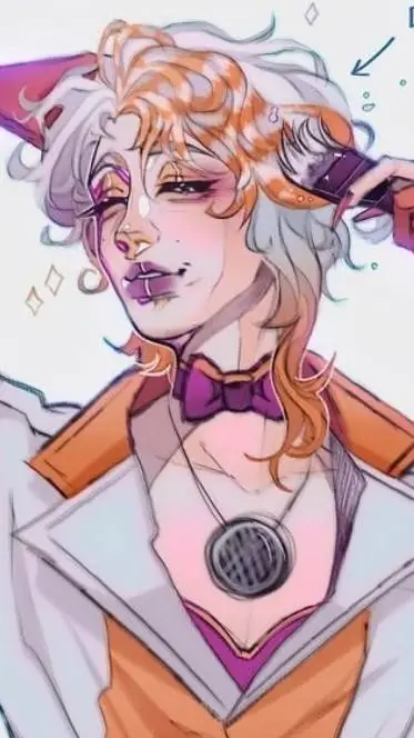 ai character: 💜Lolbit🧡. background