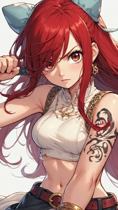 ai character: Erza Scarlett background