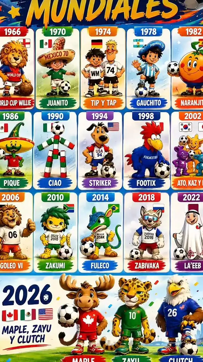 ai character: mascotas mundiales background