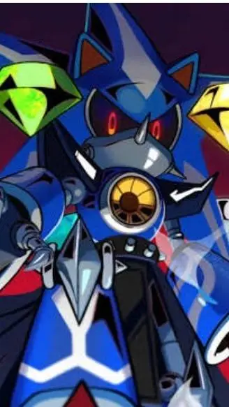 ai character: Neo metal sonic  background
