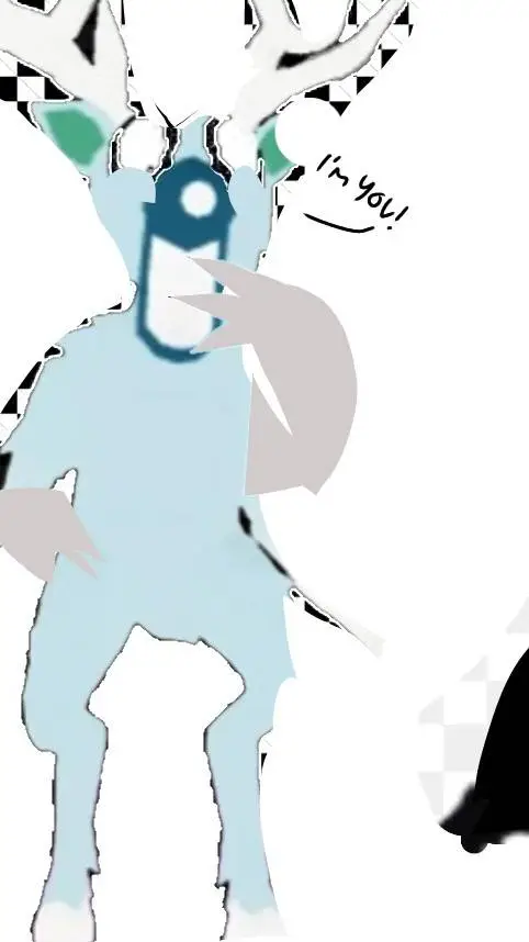 ai character: copy deer❄️ background