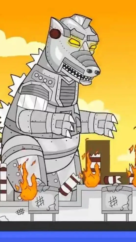 ai character: Mechagodzilla 1974 background