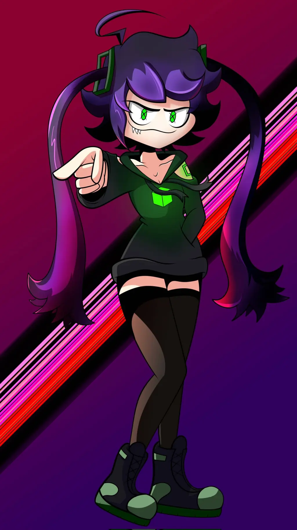 ai character: 💚 I.C.-0n again 💚 background