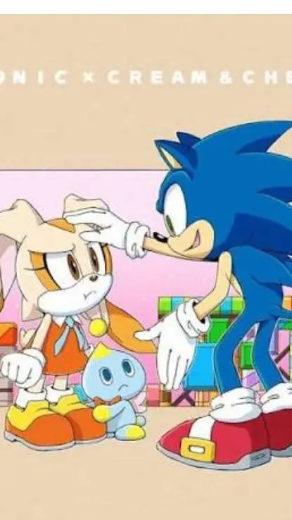 ai character: Sonic Y Cream background