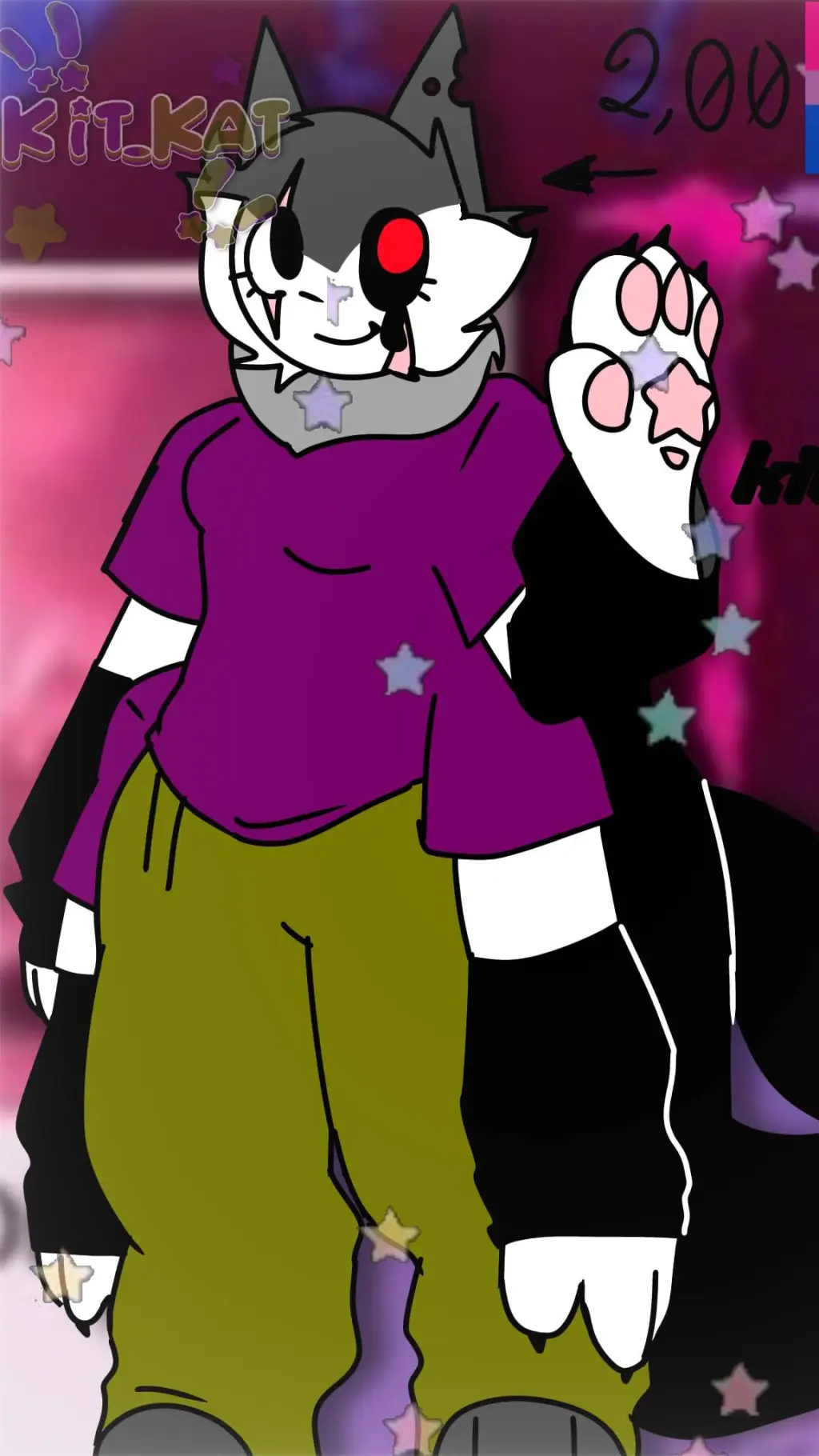 ai character: kit kat background