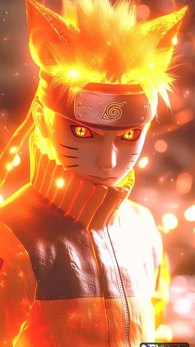 ai character: orange fire guy background