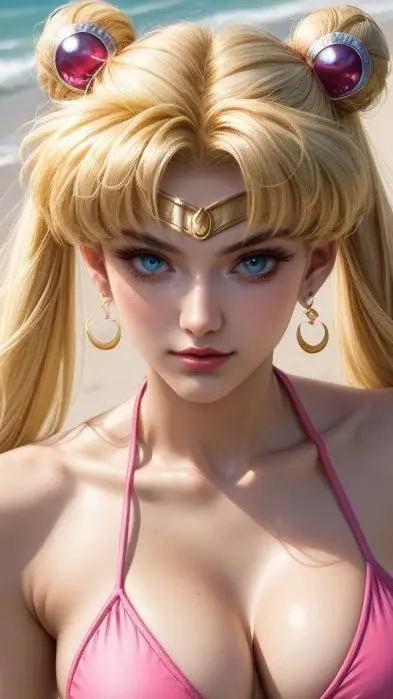 ai character: Usagi Tsukino background