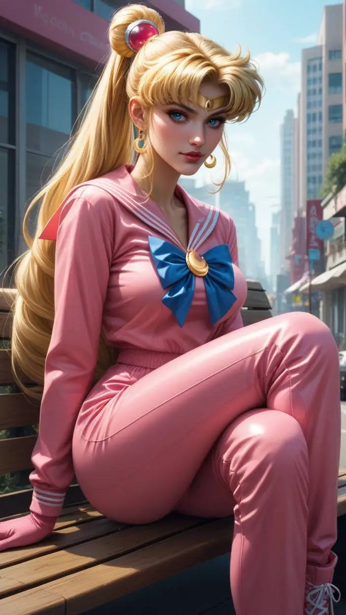 ai character: Usagi Tsukino background