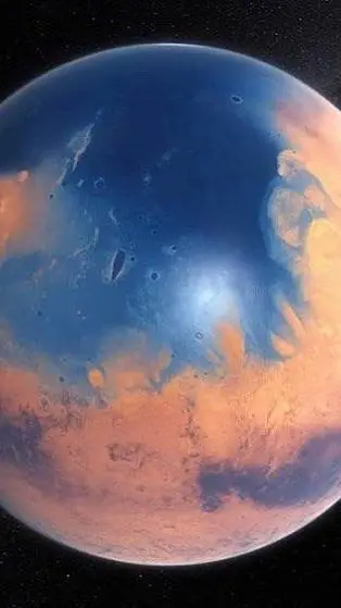 ai character: old Mars background