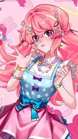 ai character: pinky pie💕🎉 background